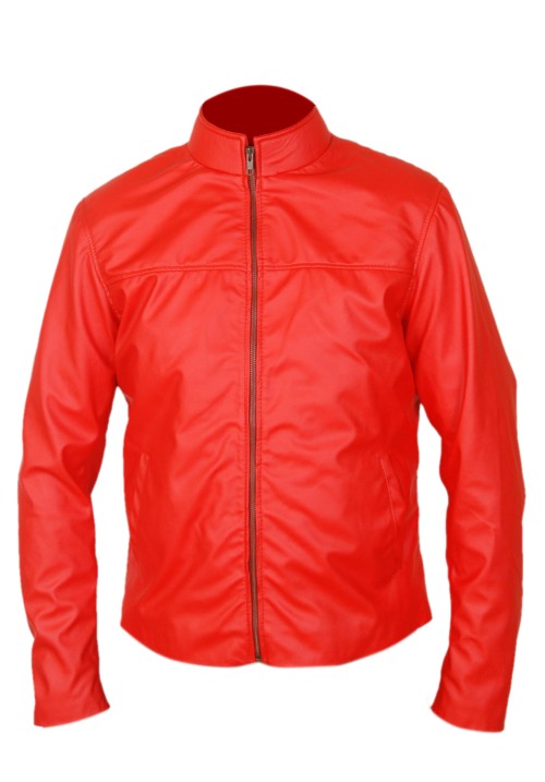 Men's Red Cafe Racer Jacket